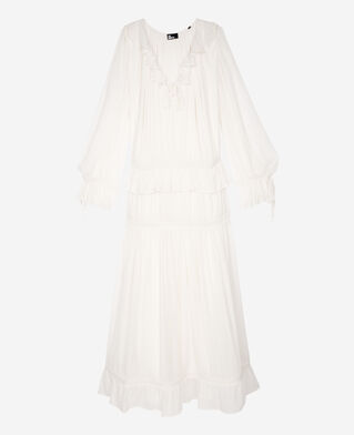 The Kooples WOMEN ECRU ecru lavaliere collar dress