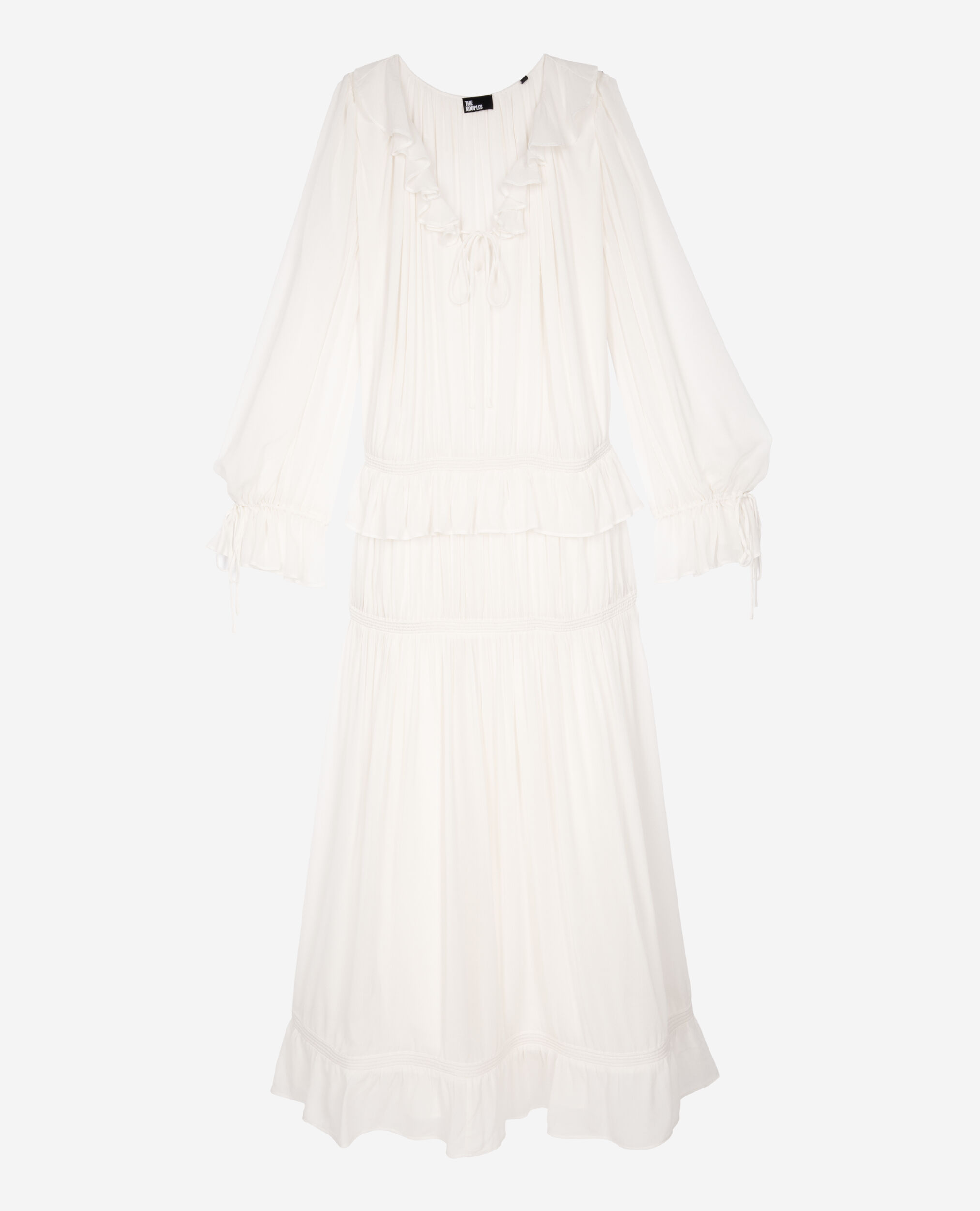 Robe col lavalière écrue, ECRU, hi-res image number null