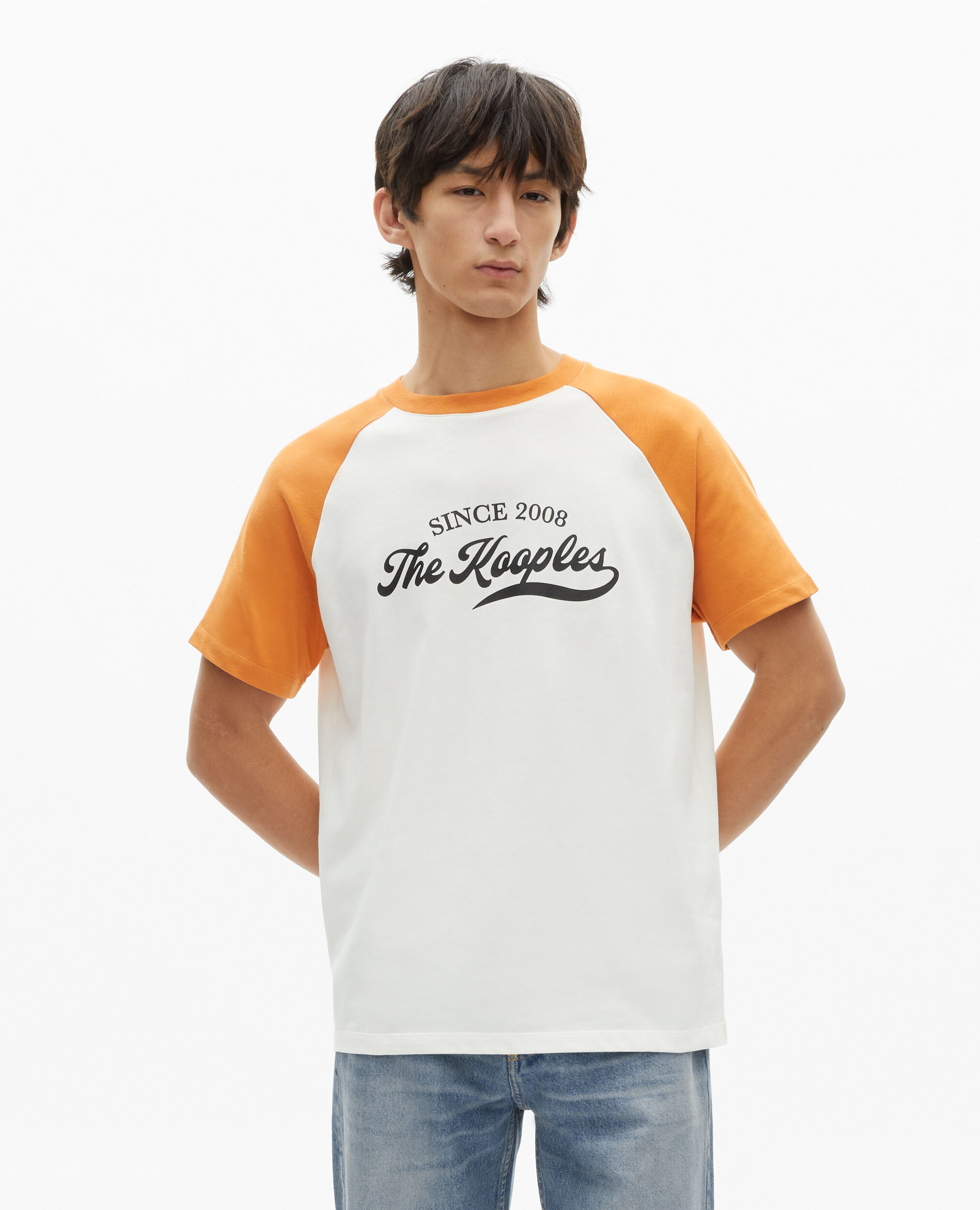 T-shirt avec sérigraphie logo écru, ECRU, hi-res image number null