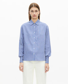 The Kooples FEMME BLUE WHITE chemise à rayures bleue