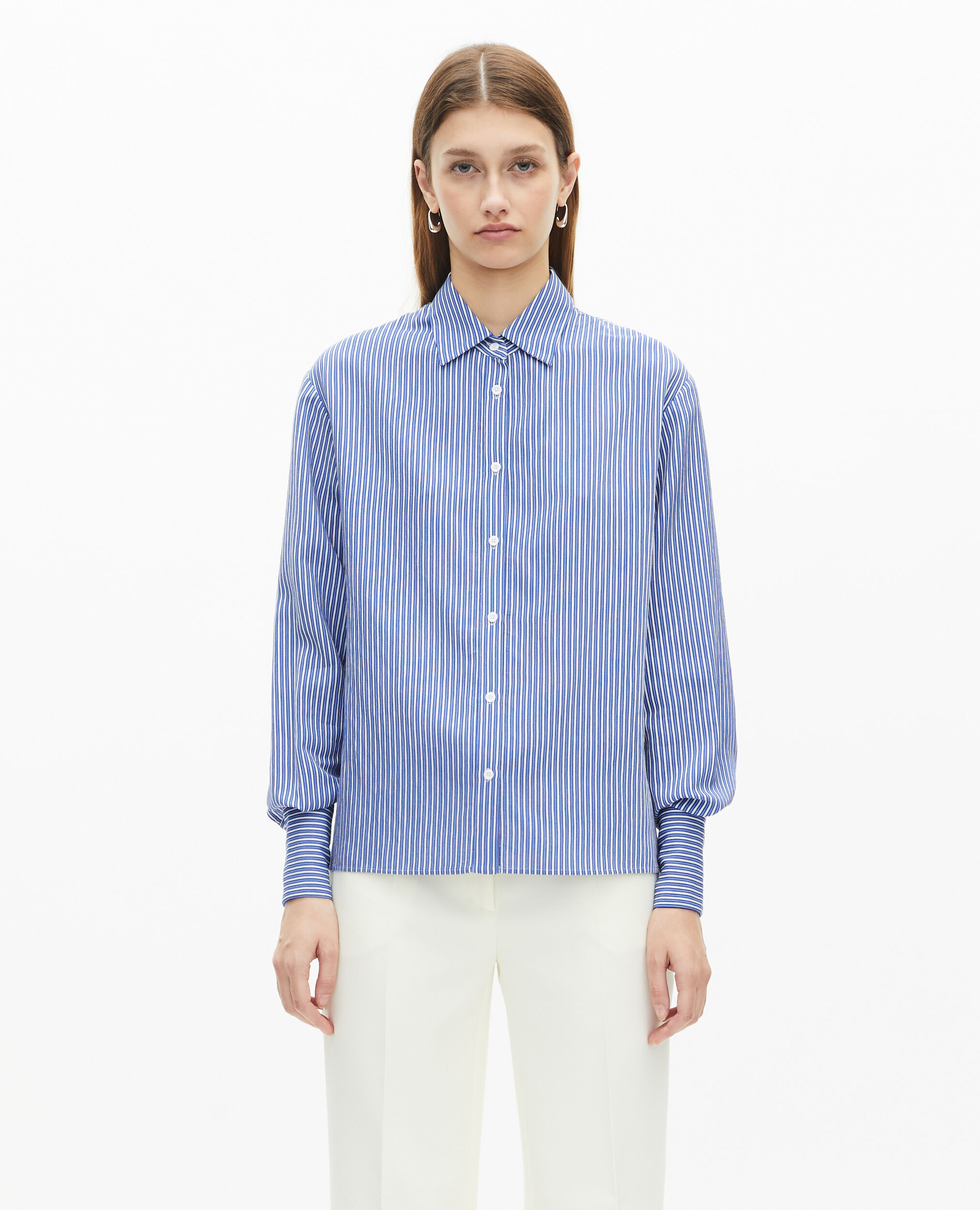 Chemise à rayures bleue, BLUE WHITE, hi-res image number null