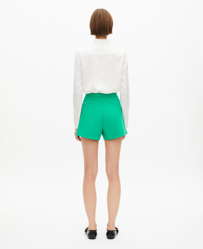 The Kooples FEMME GREEN short tailleur vert en crêpe