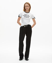 The Kooples FEMME WHITE t-shirt avec sérigraphie blanc