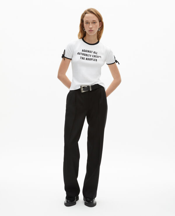 The Kooples FEMME WHITE t-shirt avec sérigraphie blanc