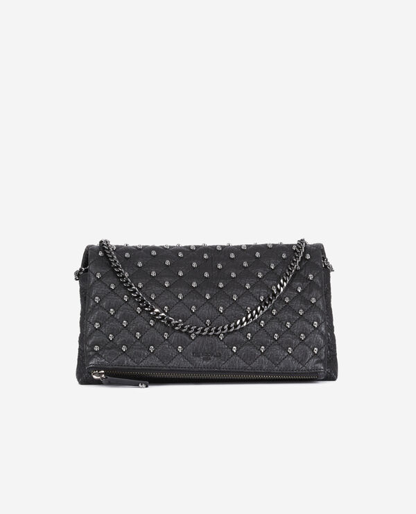 The Kooples FEMME BLACK pochette héritage medium en cuir noire