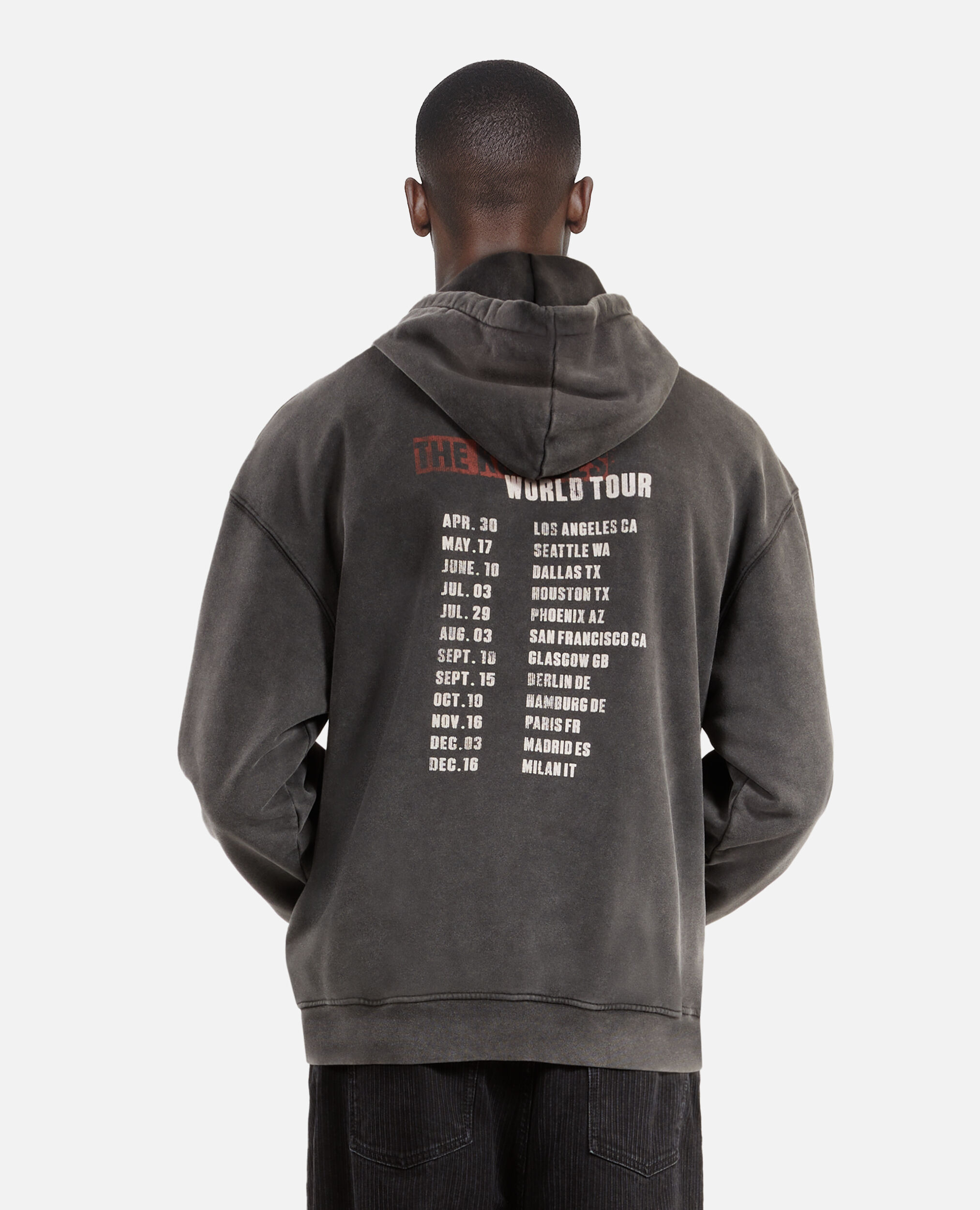 Sweatshirt à capuche et sérigraphie noir , BLACK, hi-res image number null