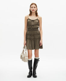 The Kooples FEMME KAKI STONE robe courte avec nœuds kaki