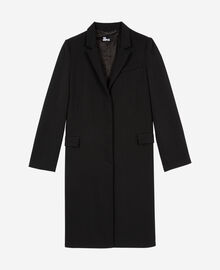 The Kooples FEMME BLACK manteau long en laine noir