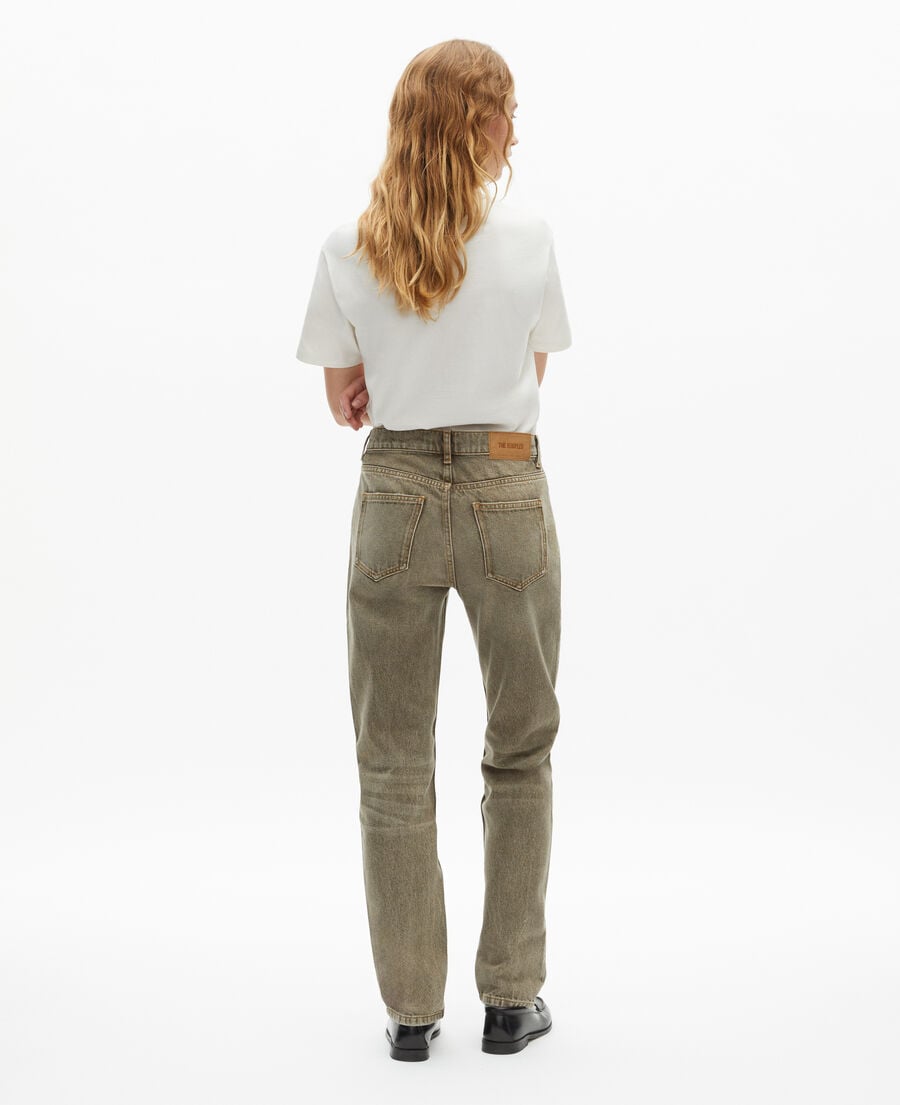 The Kooples FEMME OLIVE jean slim olive