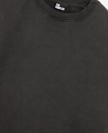 The Kooples HOMME BLACK WASHED sweatshirt avec serigraphie noir délavé