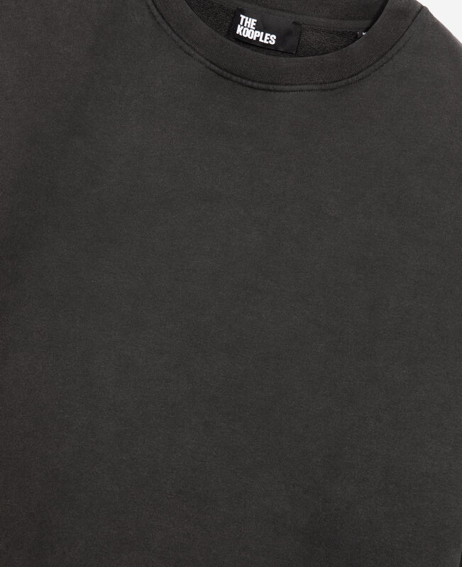 The Kooples HOMME BLACK WASHED sweatshirt avec serigraphie noir délavé