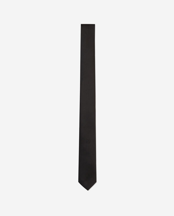 The Kooples HOMME BLACK cravate en soie noire