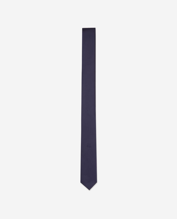 The Kooples HOMME NAVY cravate en soie bleu marine