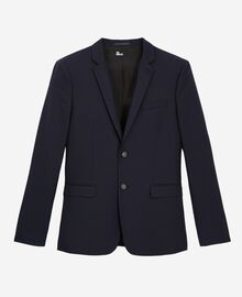 The Kooples HOMME DARK NAVY veste de costume en laine droite bleue