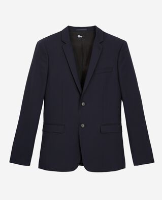 The Kooples MEN DARK NAVY blue straight wool suit jacket