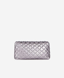 The Kooples FEMME GUN METAL pochette héritage small en cuir gunmetal