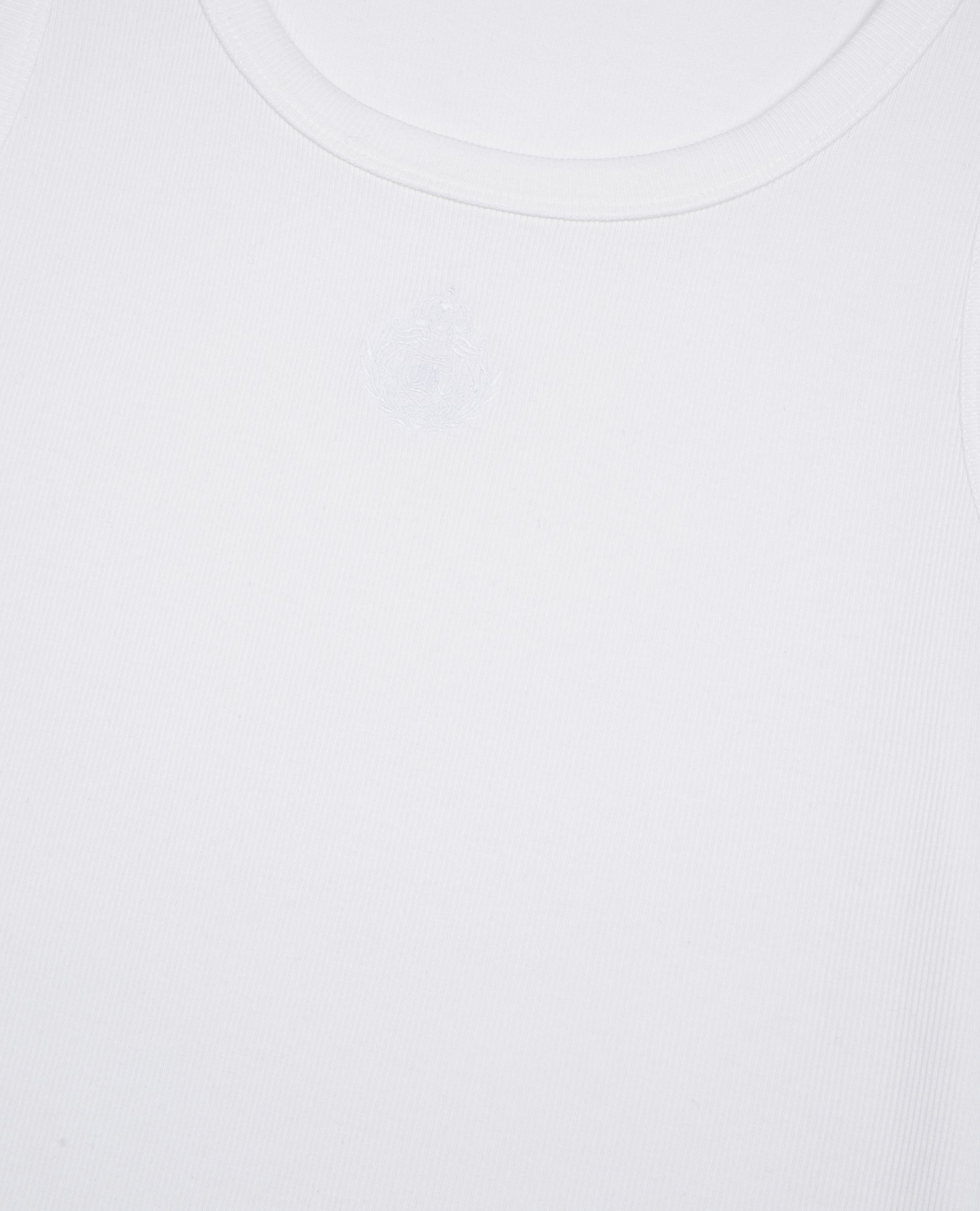 Débardeur avec broderie blason blanc, WHITE, hi-res image number null