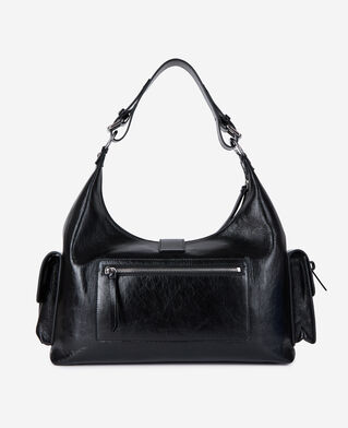 The Kooples FEMME BLACK sac amelia xl en cuir noir