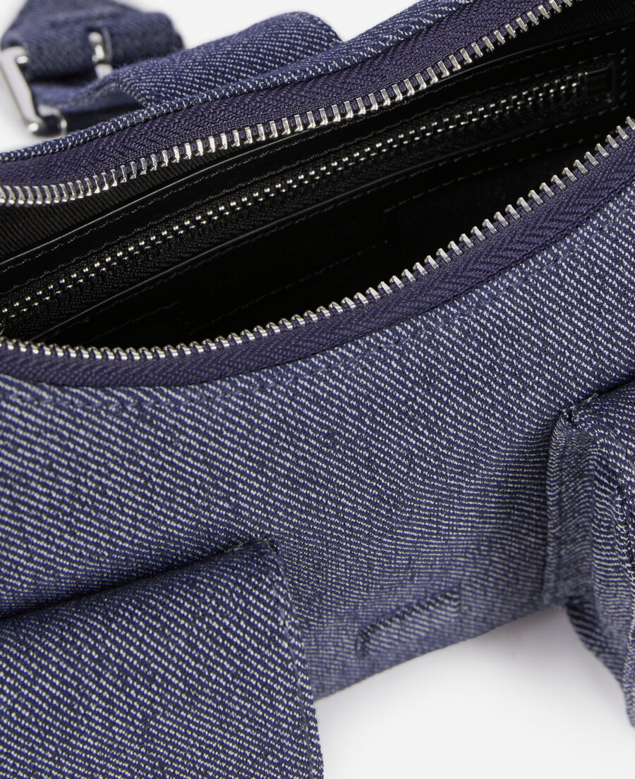 The Kooples FEMME USED RAPIECE sac amelia en denim bleu