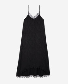 The Kooples FEMME BLACK robe nuisette longue jacquard noire