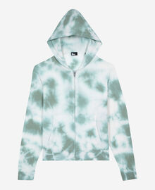 The Kooples HOMME KAKI / WHITE cardigan en laine mérinos tie and dye kaki