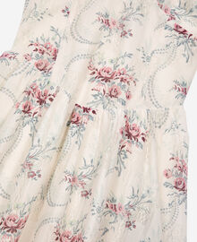 The Kooples FEMME OFF WHITE / PINK robe courte imprimé fleuri blanche
