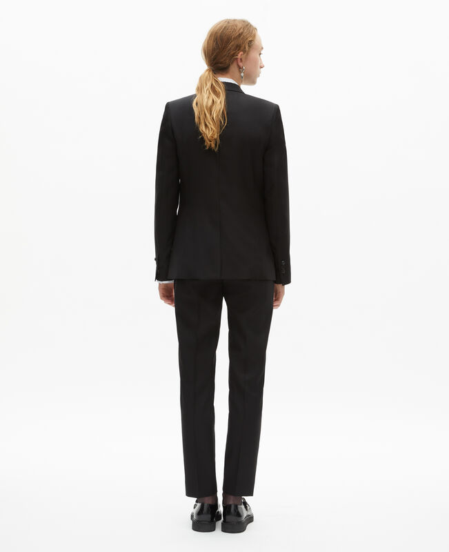 The Kooples FEMME BLACK veste tailleur en laine coupe cintrée noire