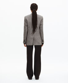 The Kooples FEMME GREY veste tailleur en laine et lin grise