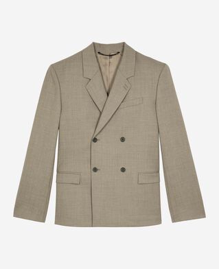 The Kooples HOMME BEIGE MELANGE veste de costume en laine beige