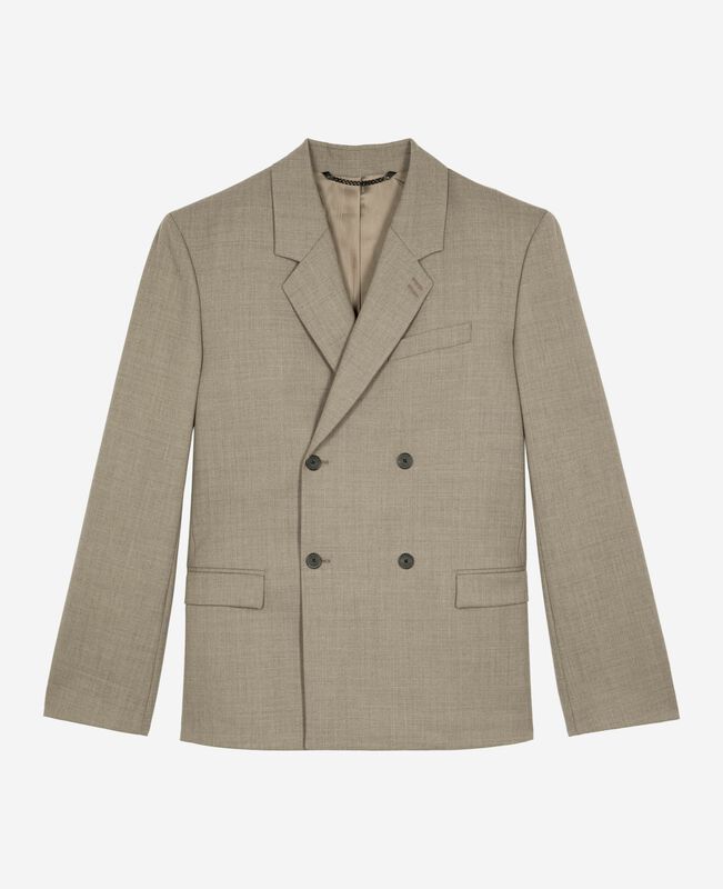 The Kooples HOMME BEIGE MELANGE veste de costume en laine beige