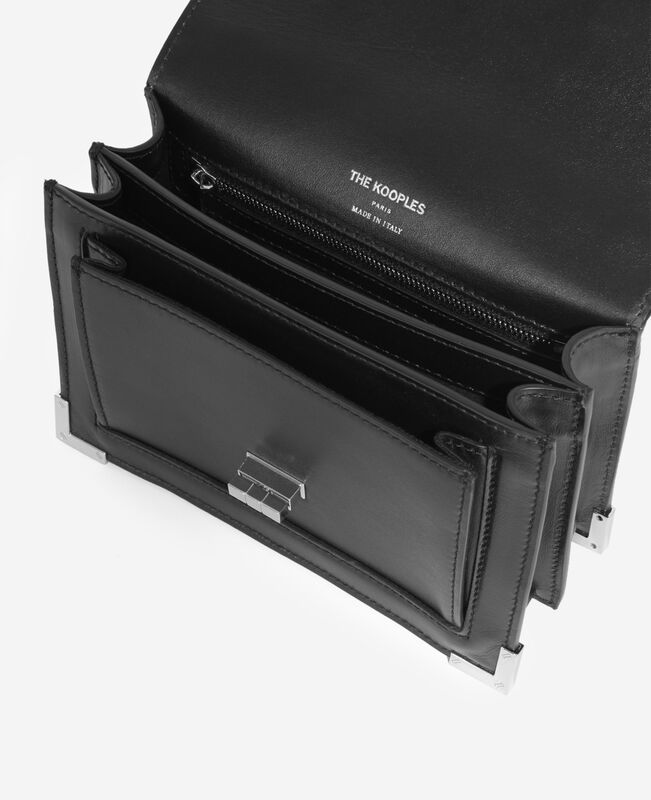 The Kooples FEMME BLACK STONE sac emily small en cuir noir