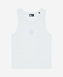 The Kooples FEMME LIGHT BLUE débardeur avec blason bleu clair