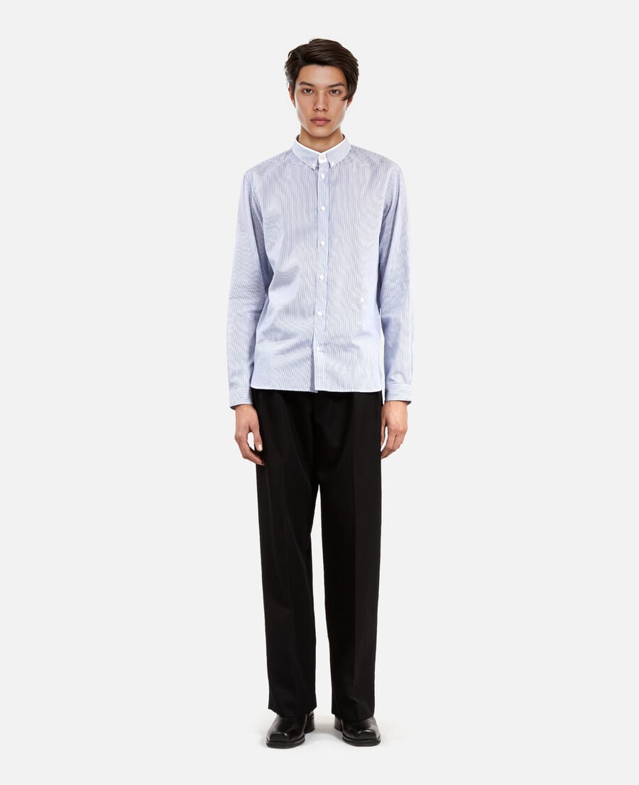 The Kooples MEN BLUE WHITE blue striped formal shirt