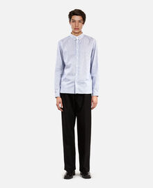 The Kooples HOMME BLUE WHITE chemise formelle à rayures bleue