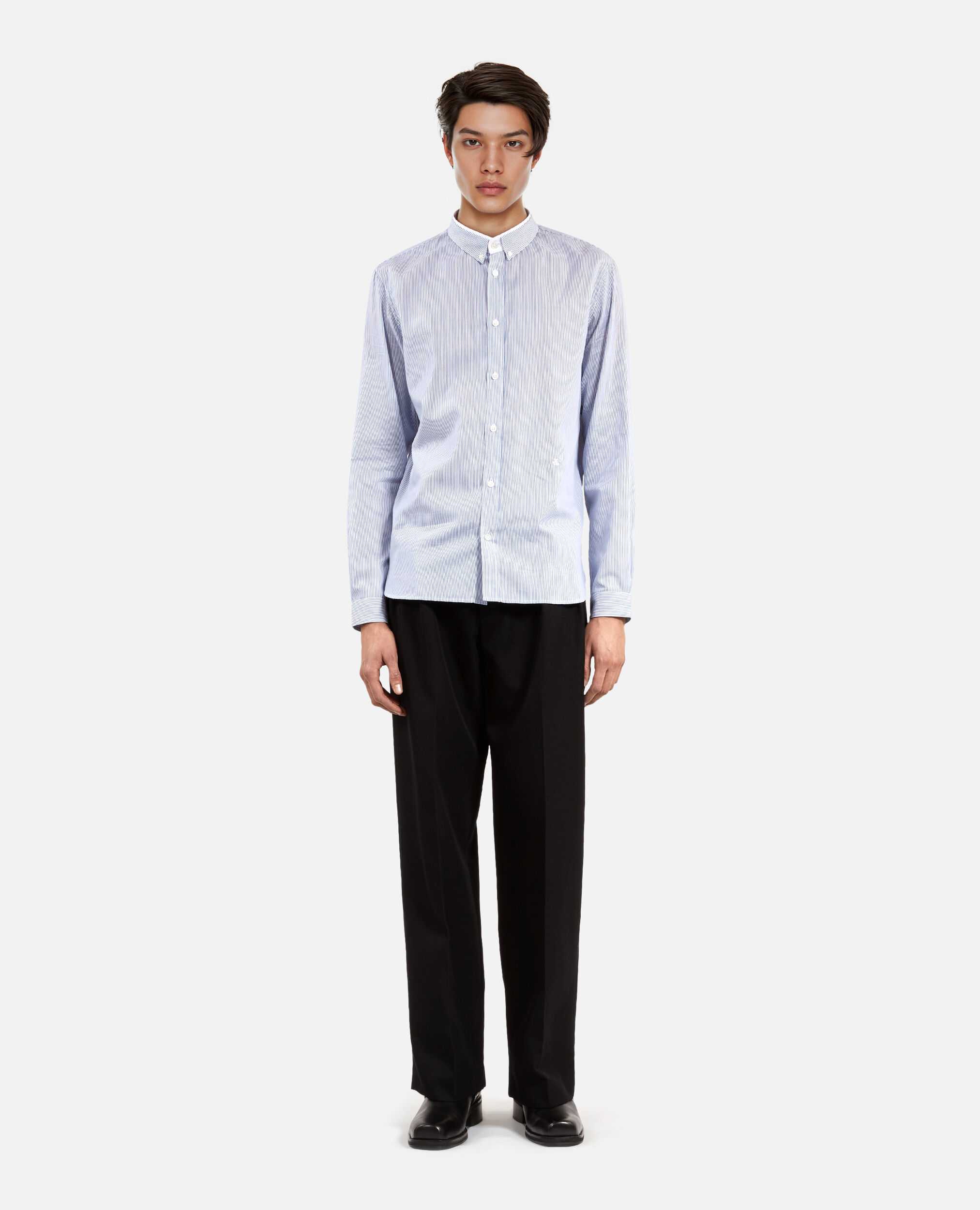 Chemise formelle à rayures bleue, BLUE WHITE, hi-res image number null