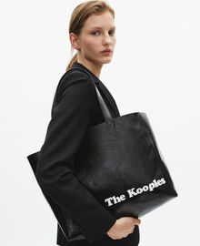 The Kooples FEMME BLACK sac cabas effet cuir noir