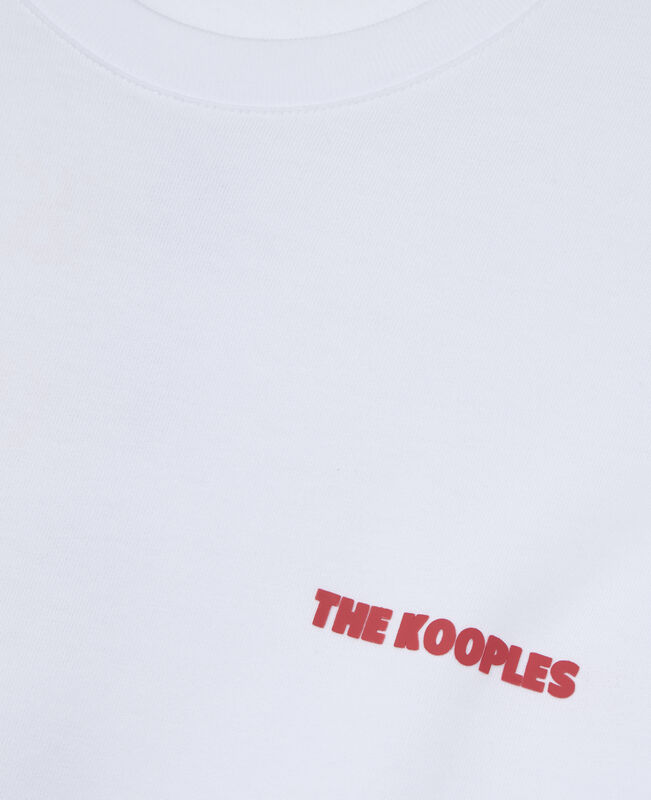 The Kooples HOMME WHITE t-shirt avec sérigraphie logo blanc