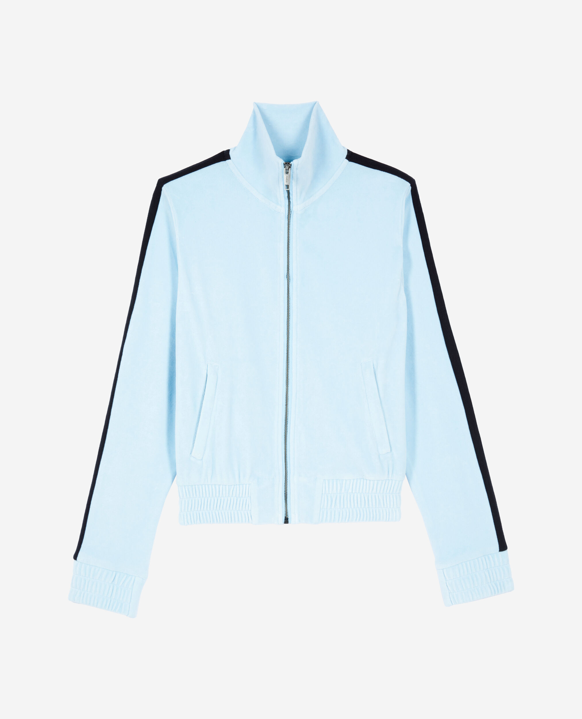 Sweatshirt en velours bleu clair, BABY BLUE, hi-res image number null