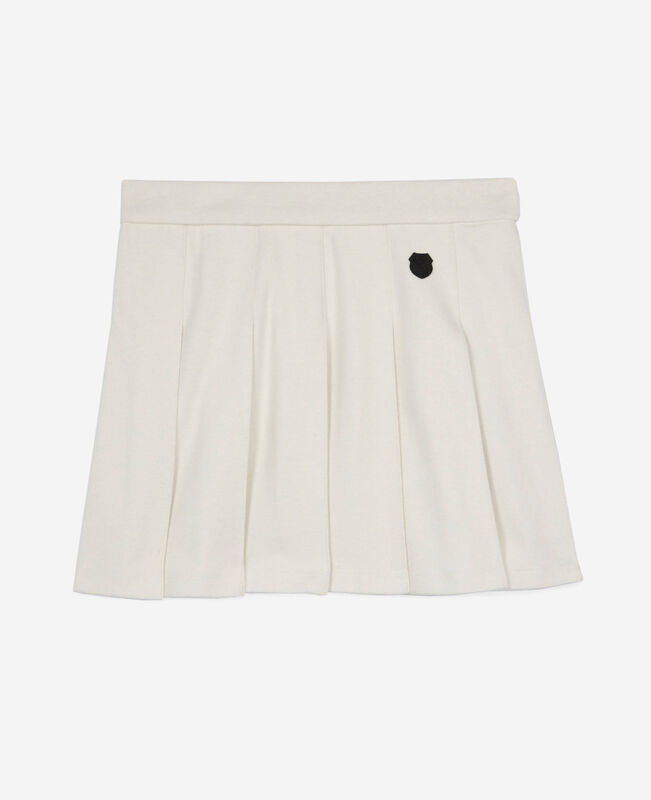 The Kooples FEMME ECRU jupe courte plissée écrue