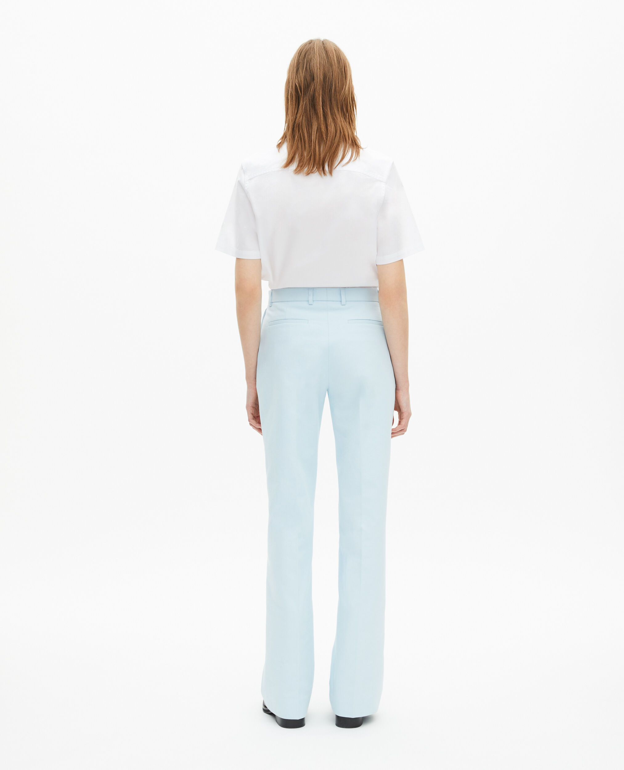 Pantalon costume en coton bleu, LIGHT BLUE, hi-res image number null