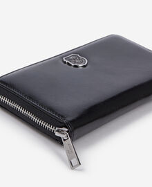 The Kooples MIXTE BLACK portefeuille blason en cuir noir