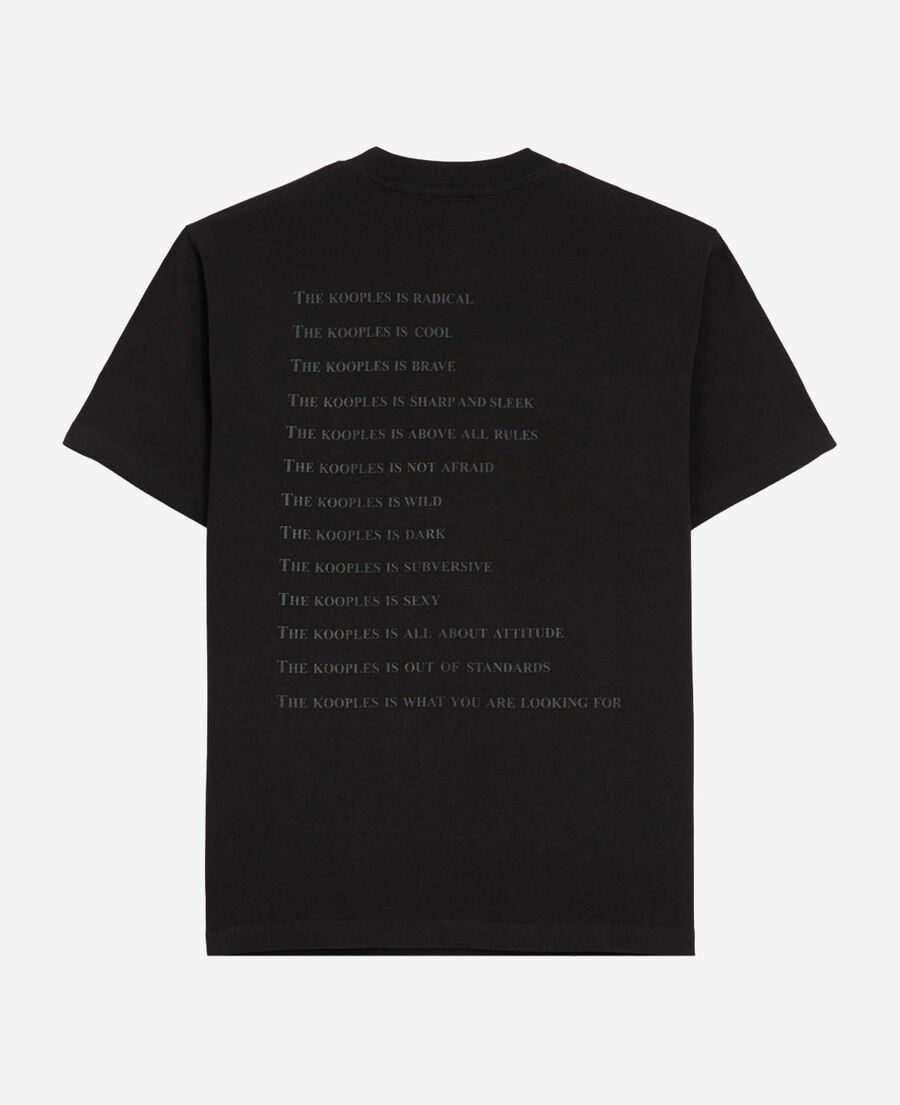 The Kooples FEMME BLACK t-shirt what is noir et léopard