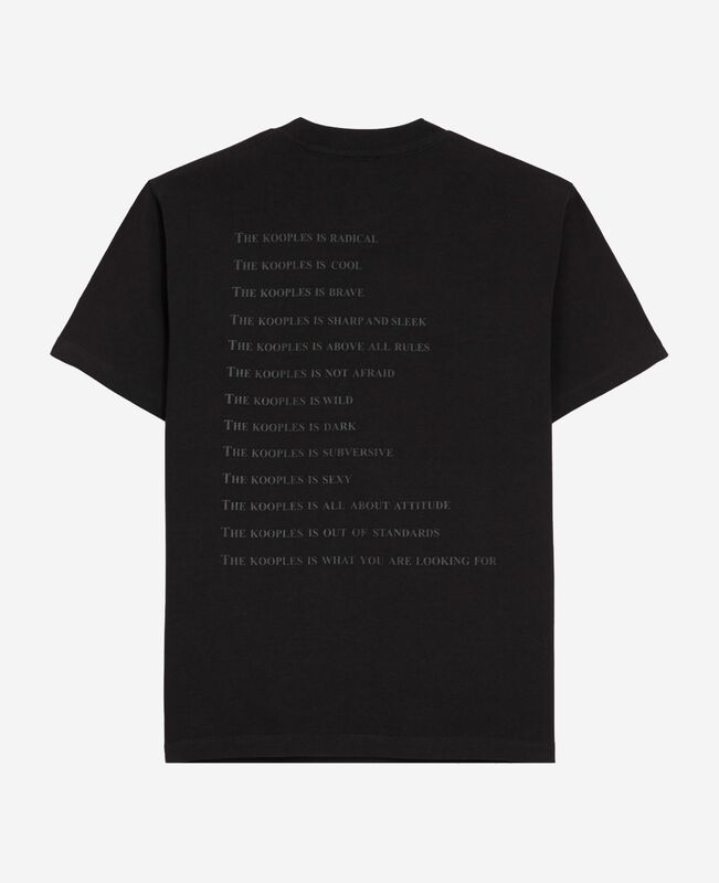 The Kooples FEMME BLACK t-shirt what is noir et léopard
