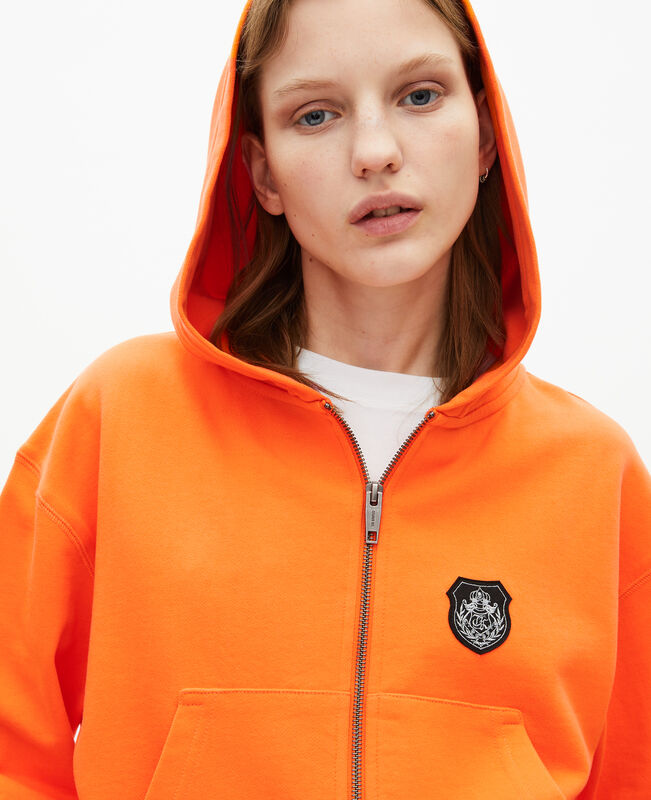 The Kooples FEMME ORANGE sweatshirt à capuche orange