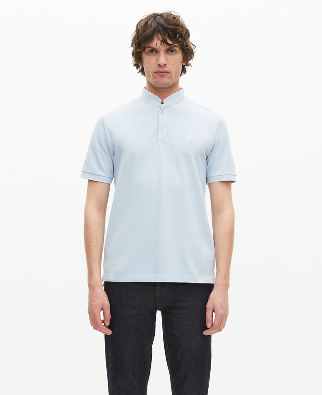 The Kooples HOMME BLUE polo en coton piqué bleu clair