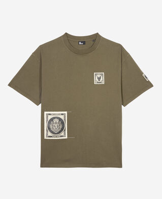 The Kooples HOMME DARK BROWN t-shirt avec patchs kaki