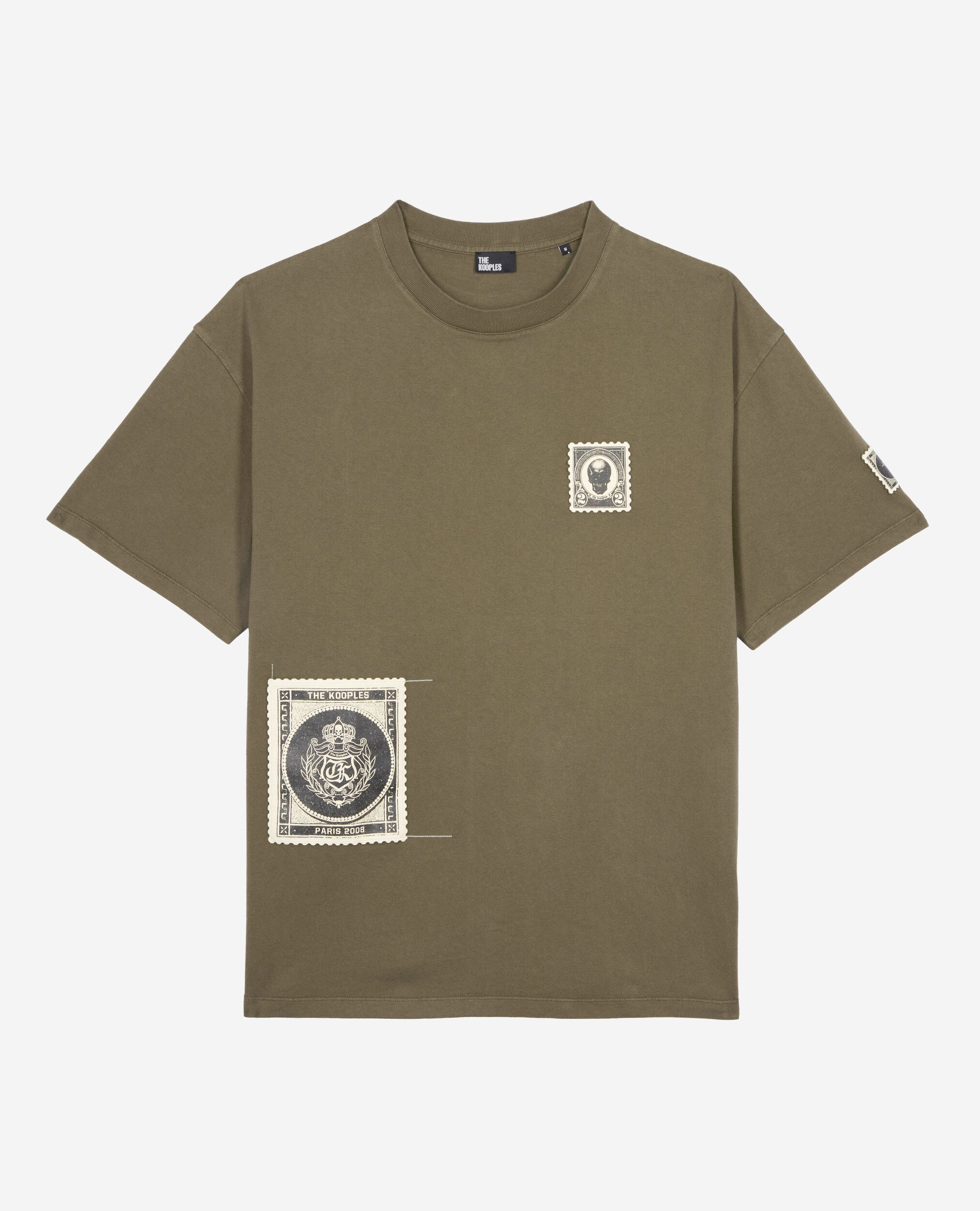 T-shirt avec patchs kaki, DARK BROWN, hi-res image number null