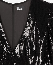 The Kooples FEMME BLACK STONE robe courte à sequins noire