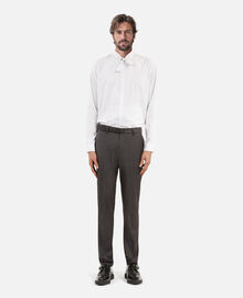 The Kooples HOMME DARK GREY pantalon de costume en laine prince de galles gris