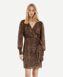The Kooples FEMME LEOPARD robe portefeuille courte imprimé léopard